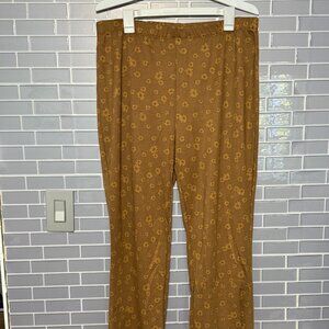 No Boundaries Women’s Pants – Size XXL (19) – Brown Sunflower Print – GUC